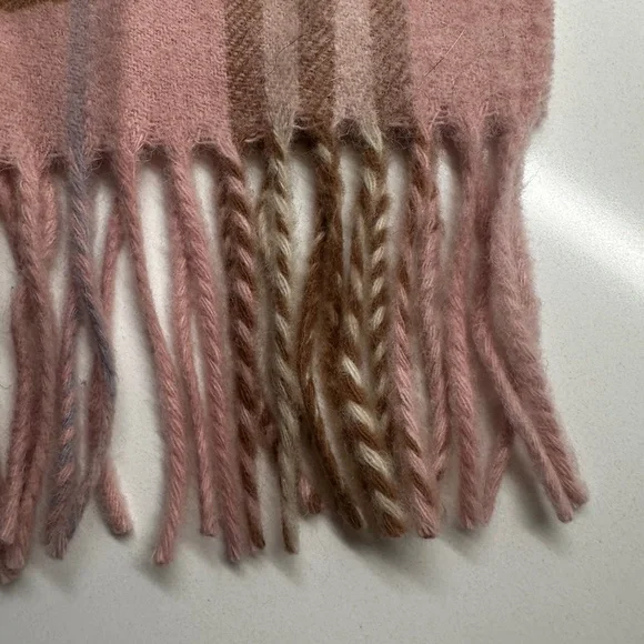 Vintage-Authentic Burberry London Pink Nova Check 100% Cashmere - Picture 5 of 6